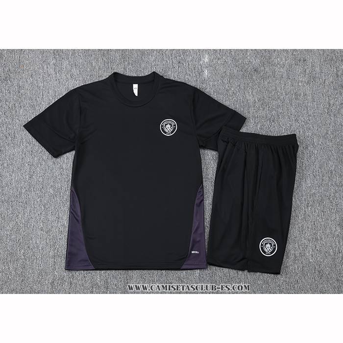 Chandal del Manchester City 25-26 Manga Corta Negro - Pantalon Corto